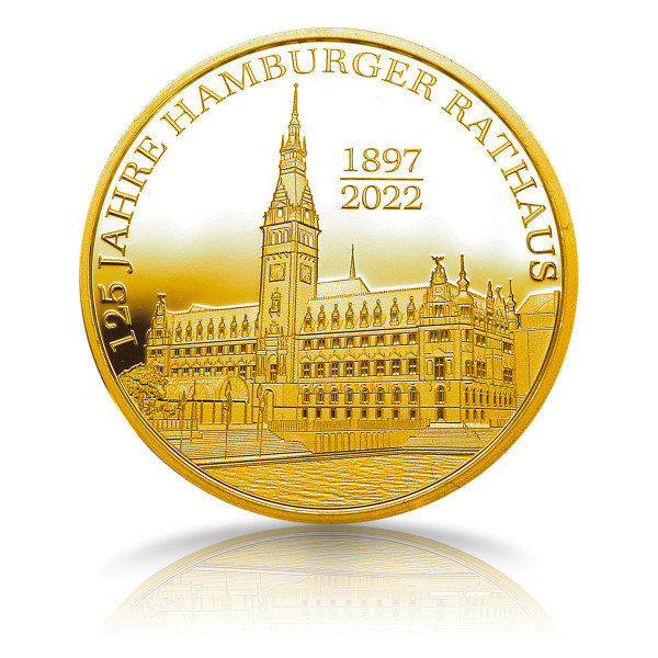 125 Jahre Hamburger Rathaus Sonderprägung Gold
