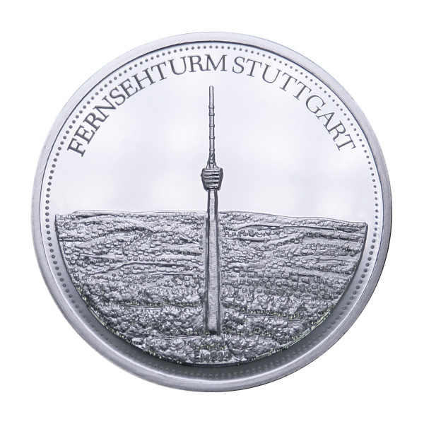 Stuttgarter Fernsehturm Stuttgarter Taler Sonderprägung Silber
