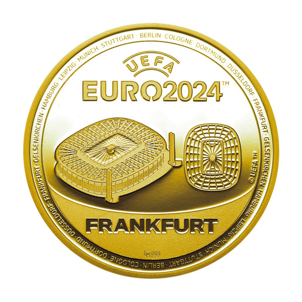 UEFA EURO 2024 Sonderprägung Gold Frankfurt Stadion