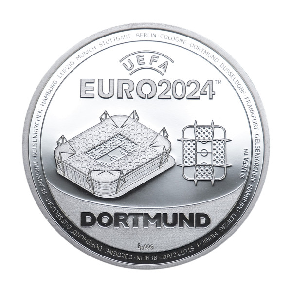 Uefa Euro 2024 Dortmund Sonderprägung Silber