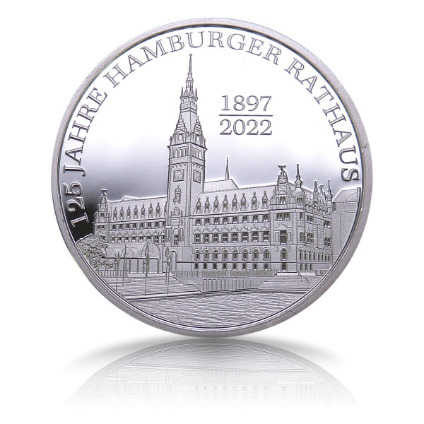 125 Jahre Hamburger Rathaus Sonderprägung Silber