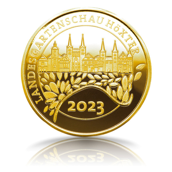 1200 Jahre Höxter und Landesgartenschau Sonderprägung Gold