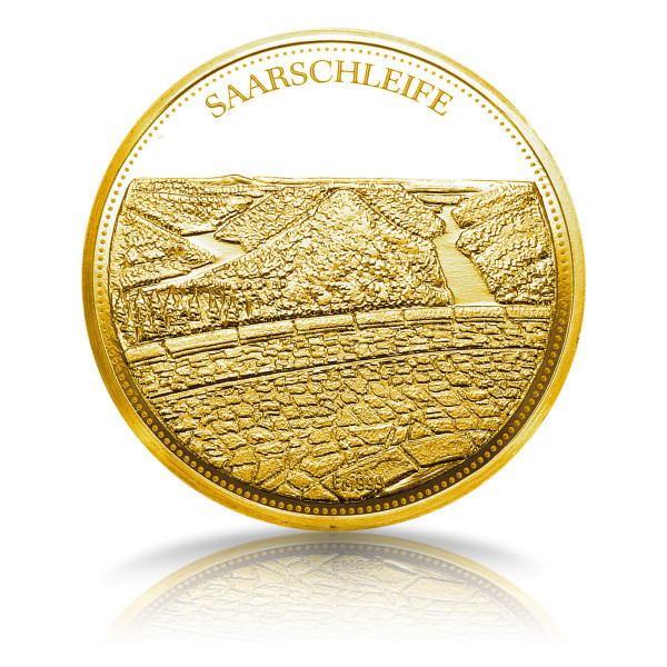 Die Saarschleife 65 Jahre Saarland Sonderprägung Gold