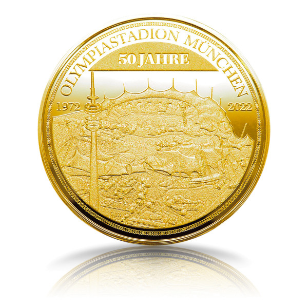 50 Jahre Olympiastadion Sonderprägung Gold