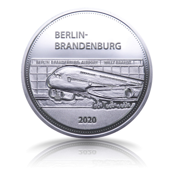 Flughafen Berlin Brandenburg Sonderprägung Silber