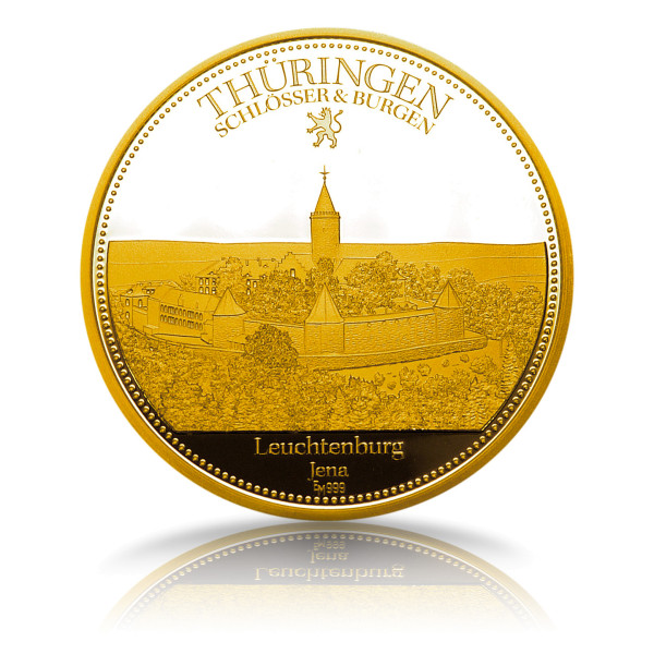 Leuchtenburg Burgen und Schloss Thüringen Sonderprägung Gold