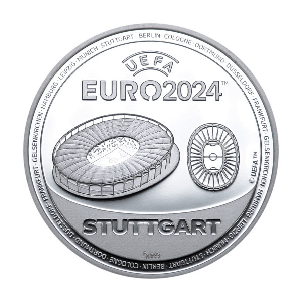 Uefa Euro 2024 Stuttgart Sonderprägung Silber