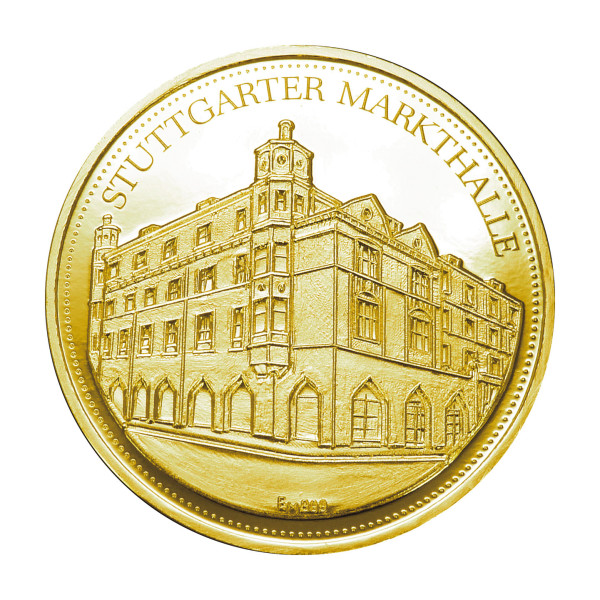 Stuttgarter Markthalle Stuttgarter Taler Sonderprägung Gold