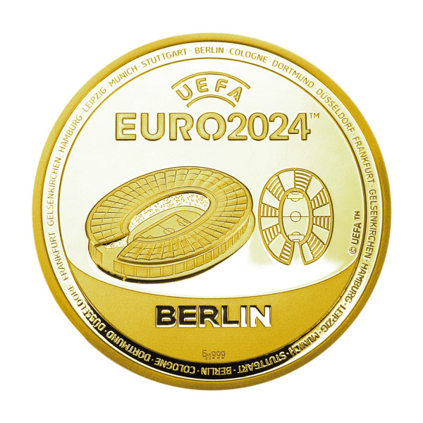 UEFA EURO 2024 Sonderprägung Berlin Gold