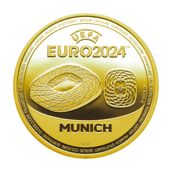 UEFA EURO 2024 München Sondermünze Gold