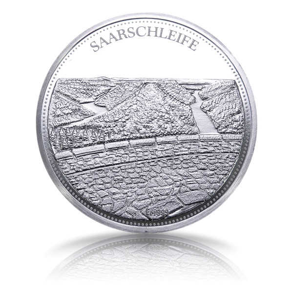 Die Saarschleife 65 Jahre Saarland Sonderprägung Silber