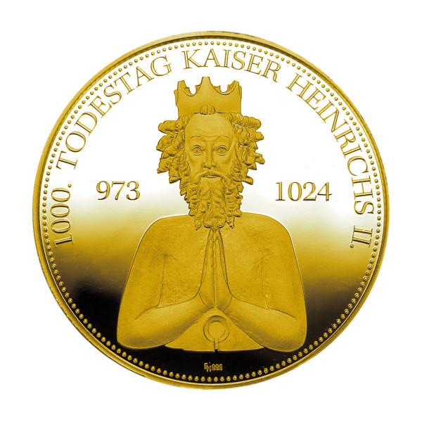 1000 Todestag Kaiser Heinrich II Sonderprägung Gold