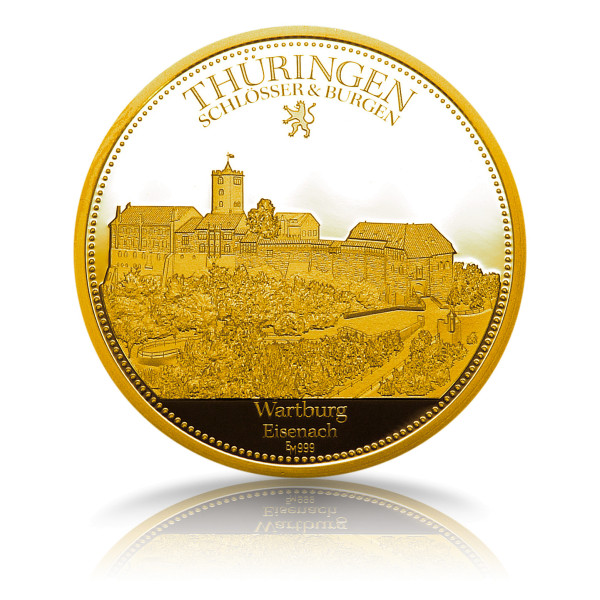 Die Wartburg Burgen und Schlösser Thüringen Sonderprägung Gold