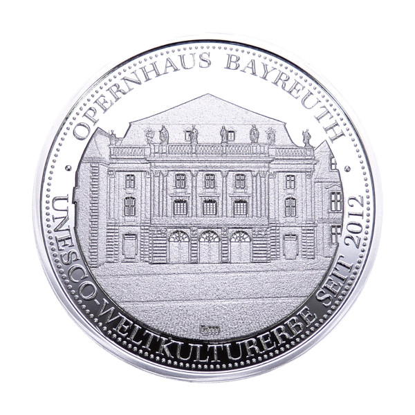 10 Jahre Welterbe Opnerhaus Bayreuth Sonderprägung Silber