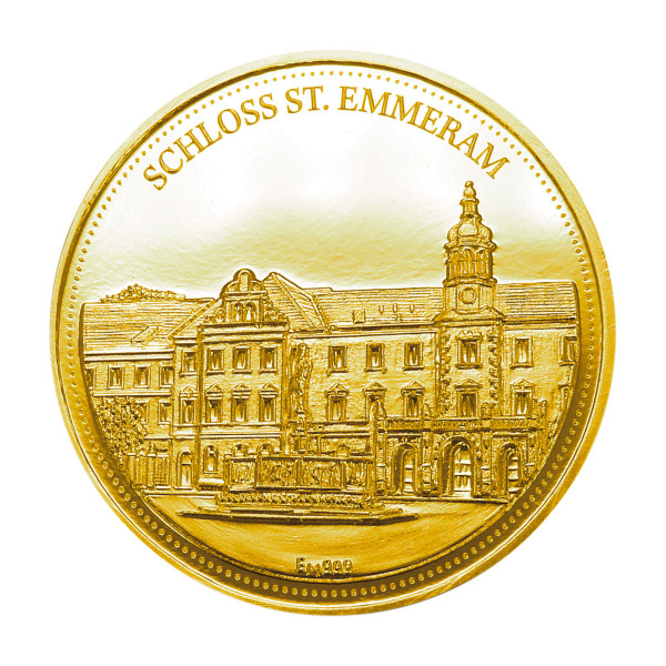 Schloss St. Emmeram Heimat Taler Ostbayern Sonderprägung Gold