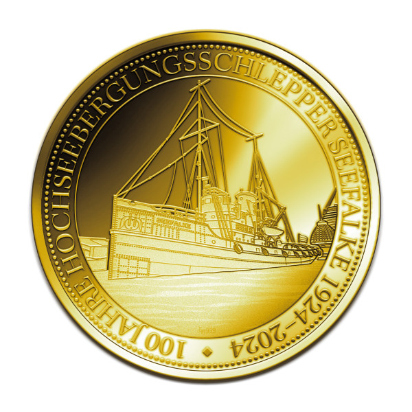 100 Jahre Seefalke Sonderprägung Gold