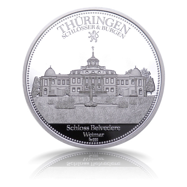 Schloss Belvedere Burgen und Schlösser Thüringen Sonderprägung Silber