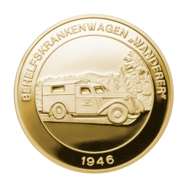 Historische DRK-Krankenwagen, Motiv 4, 1946 "Wanderer"