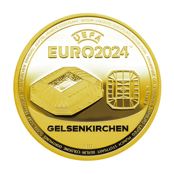 UEFA EURO 2024 Sonderprägung Gelsenkirchen Gold