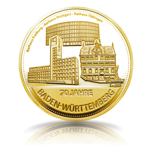 70 Jahre Baden Württemberg Sonderprägung Gold