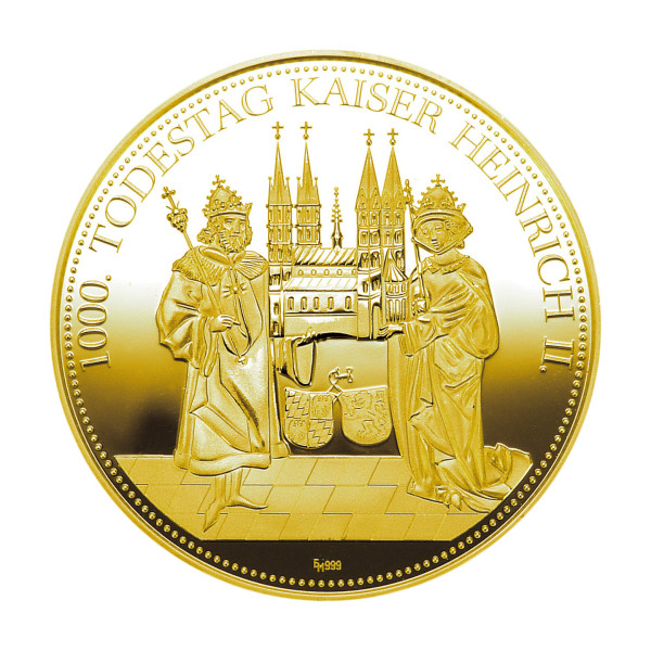 1000. Todestag Kaiser Heinrich II. Sonderprägung Gold