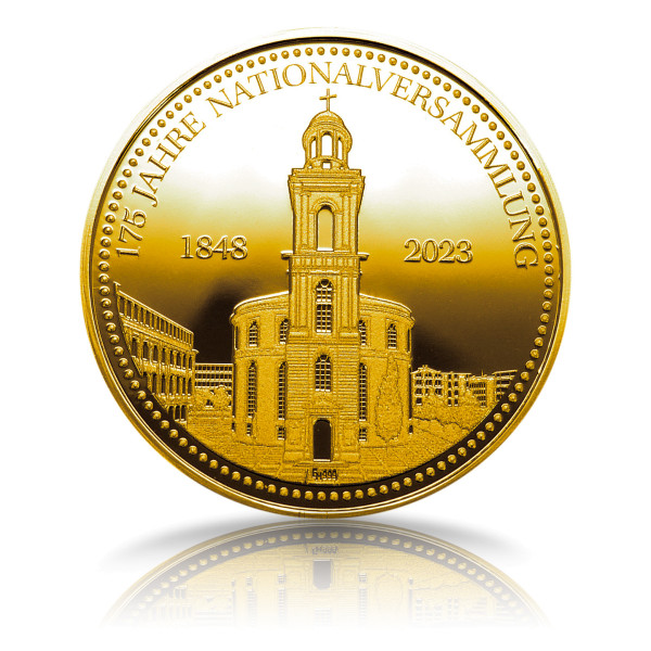 175 Jahre Nationalversammlung Paulskirche Sonderprägung Gold