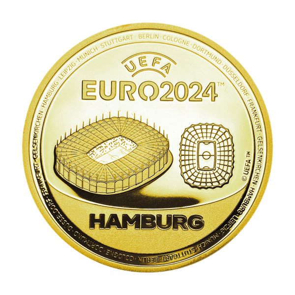 UEFA EURO 2024 Volksparkstadion Sonderprägung Gold