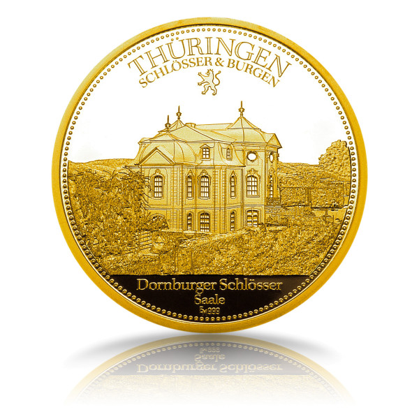 Dornburger Schlösser Sonderprägung Burgen und Schlösser Thüringen Gold