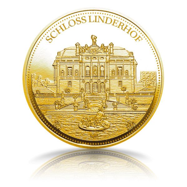 Schloss Linderhof Heimat Taler Oberbayrn Sonderprägung Gold